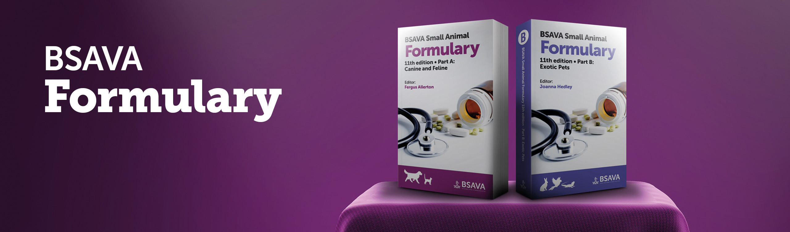 BSAVA Formulary - two textbooks on a podium